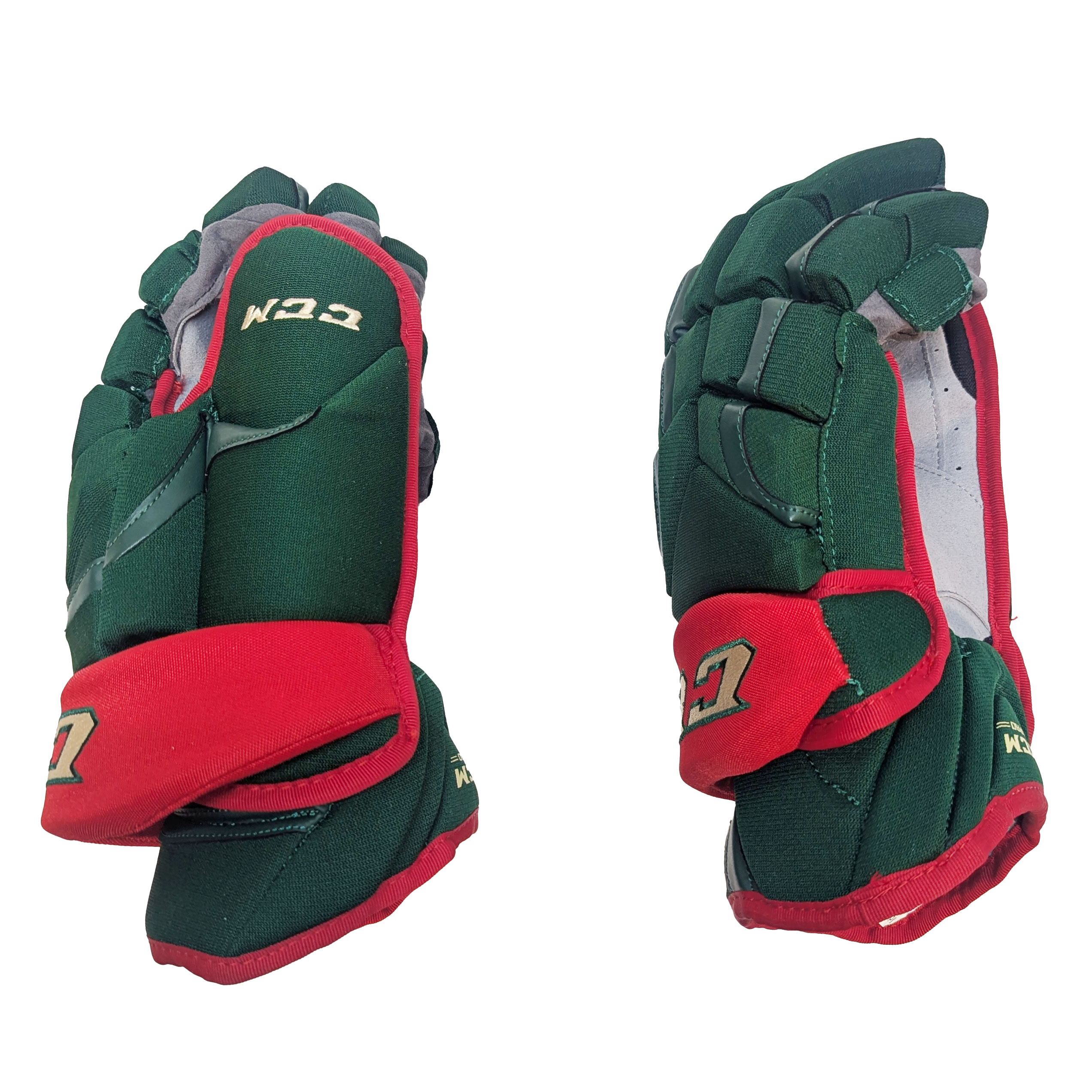 CCM HG12 - Gant NHL Pro Stock - Wild du Minnesota (Vert/Rouge/Or)